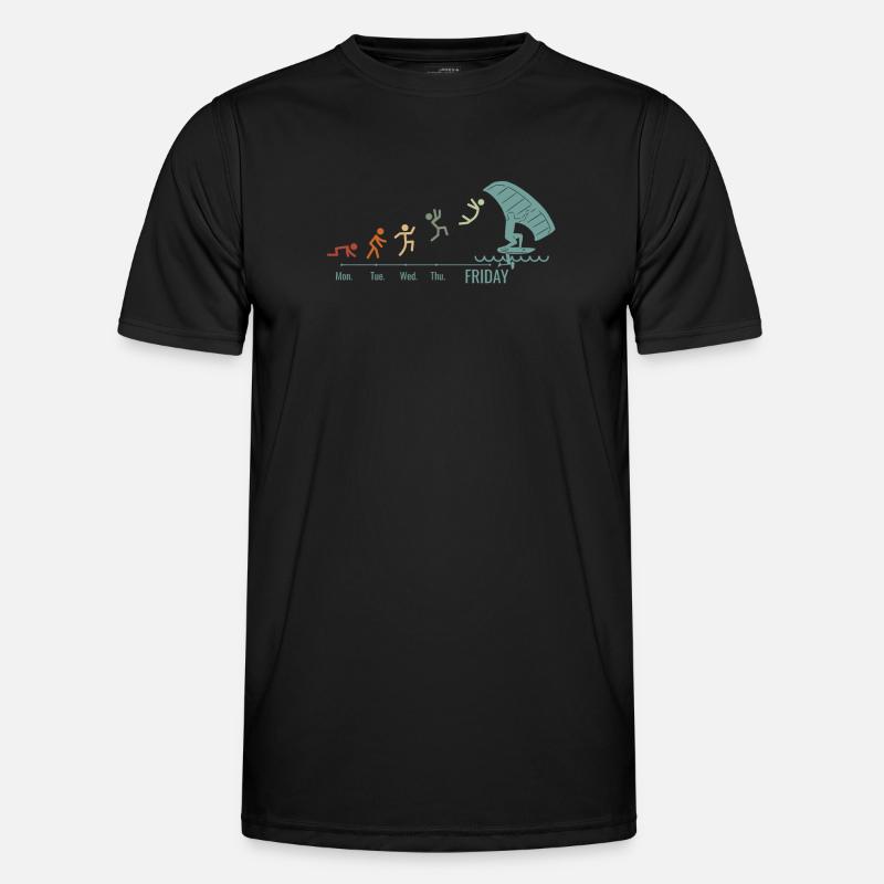 Wingfoil-Surfer Wingfoiling Hydrofoil Wochenende Männer Funktions-T-Shirt