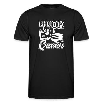 Book Book Queen - Men's Functional T-Shirt - black - Front - AI Model Male 178 dark (178cm)
