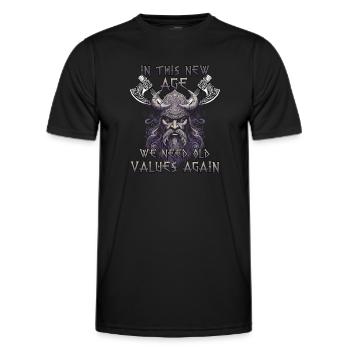 Valhalla warriors gift to a warrior culture - Men's Functional T-Shirt - black - Front - AI Model Male 178 dark (178cm)