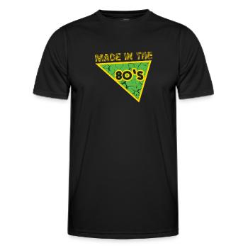 80er Die Musik der 80er Jahre - Männer Funktions-T-Shirt - Schwarz - Vorne - AI Model Male 178 dark (178cm)