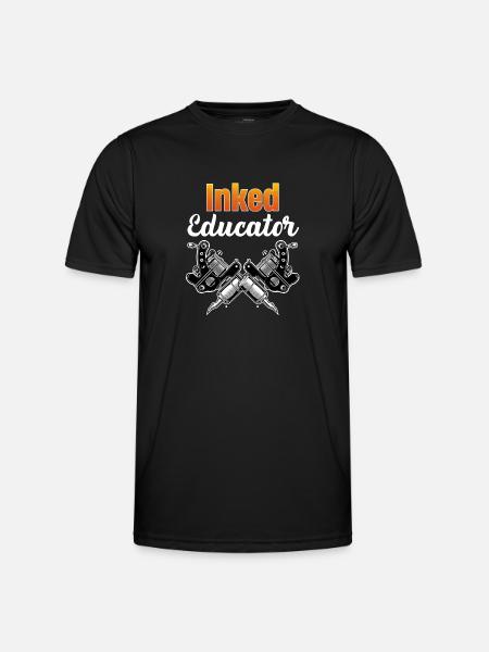 Tatoveret pædagog Tatoveret lærerprofessor - Funktionsshirt til herrer - sort