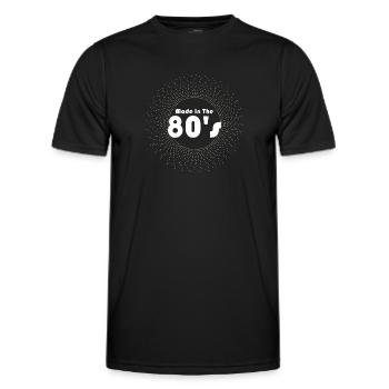 80er Die Musik der 80er Jahre - Männer Funktions-T-Shirt - Schwarz - Vorne - AI Model Male 178 dark (178cm)