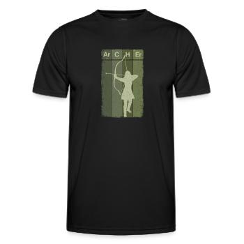 Archerie - T-shirt sport Homme - noir - Devant - AI Model Male 178 dark (178cm)