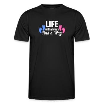 Life will always find a way ivf dad - Men's Functional T-Shirt - black - Front - AI Model Male 178 dark (178cm)