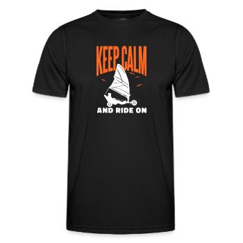 Sand Yachting Windracer Land Sailing Land Sailing - Men's Functional T-Shirt - black - Front - AI Model Male 178 dark (178cm)