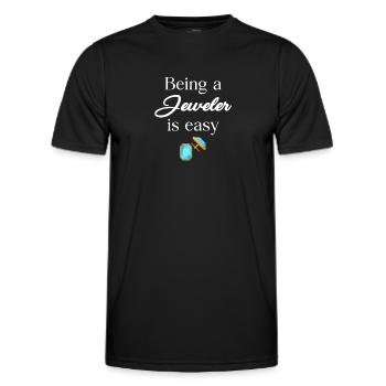 Juwelier Zu Sein Ist Einfach Diamanten - Männer Funktions-T-Shirt - Schwarz - Vorne - AI Model Male 178 dark (178cm)