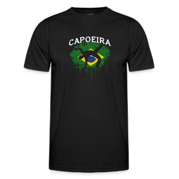 Capoeira Brazil Flag - Männer Funktions-T-Shirt - Schwarz - Vorne - AI Model Male 178 dark (178cm)