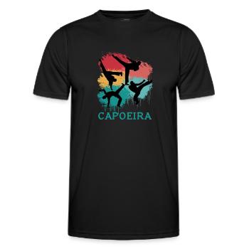 Capoeira Retro - Männer Funktions-T-Shirt - Schwarz - Vorne - AI Model Male 178 dark (178cm)