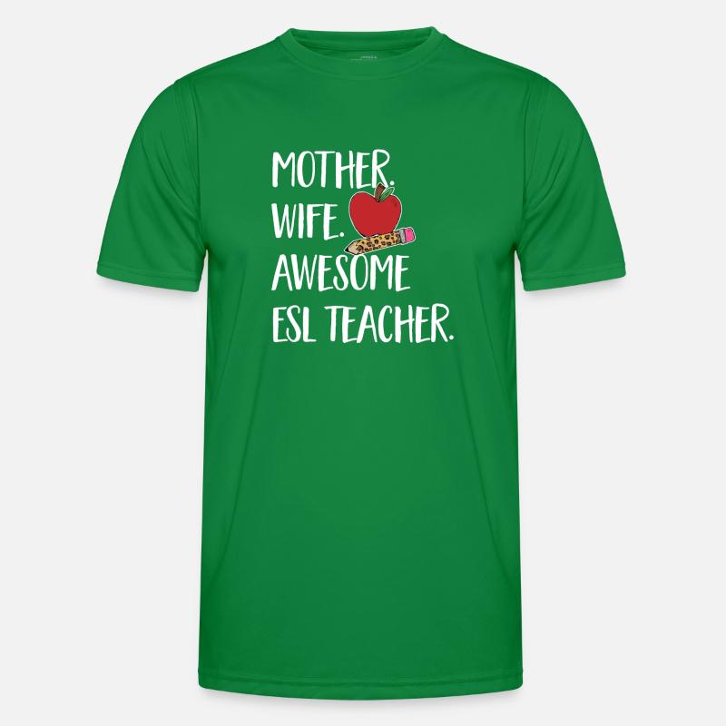 Teacher English Second Language Foreign Language Men's Functional T-Shirt
