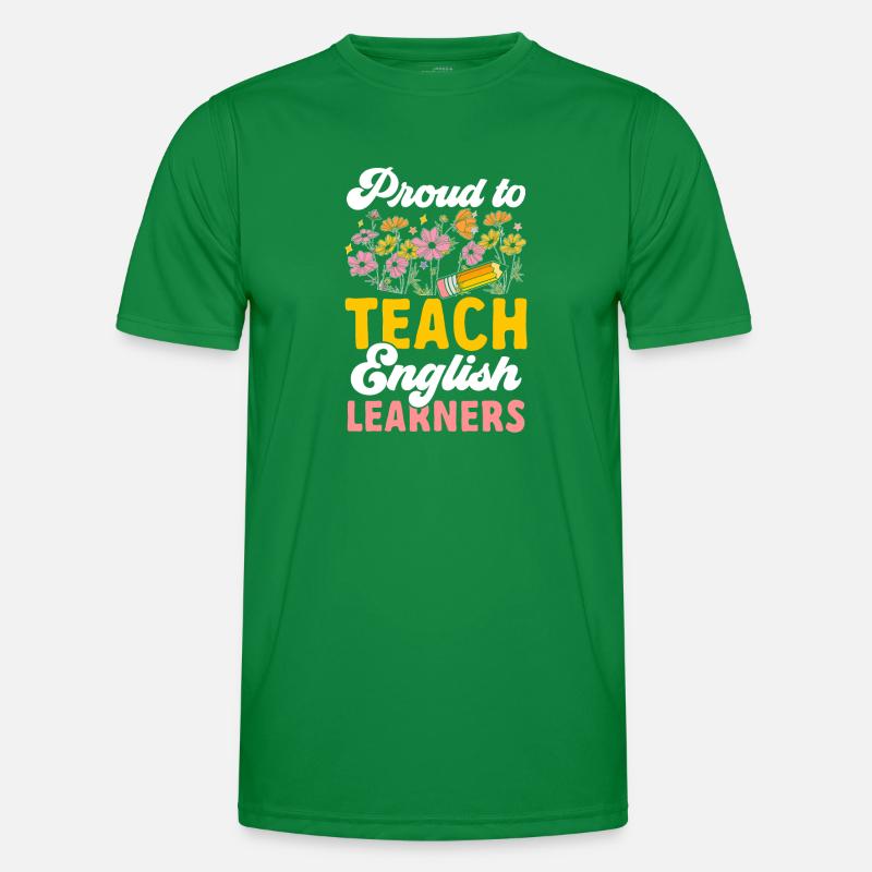 Teacher English Second Language Foreign Language Men's Functional T-Shirt