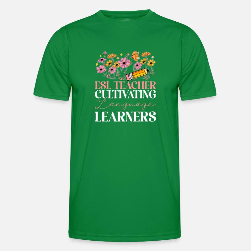 Teacher English Second Language Foreign Language Men's Functional T-Shirt