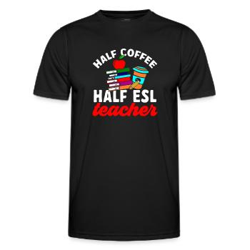 Lehrkraft Englisch Zweitsprache Fremdsprache - Männer Funktions-T-Shirt - Schwarz - Vorne - AI Model Male 178 dark (178cm)