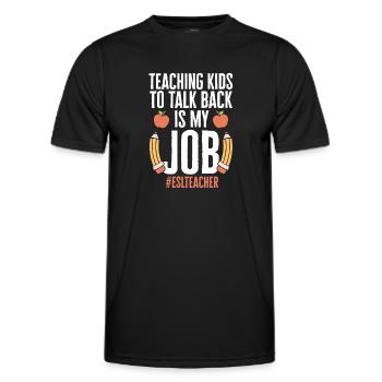 Lehrkraft Englisch Zweitsprache Fremdsprache - Männer Funktions-T-Shirt - Schwarz - Vorne - AI Model Male 178 dark (178cm)