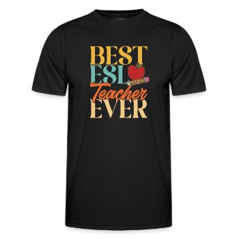 Lehrkraft Englisch Zweitsprache Fremdsprache - Männer Funktions-T-Shirt - Schwarz - Vorne - AI Model Male 178 dark (178cm)