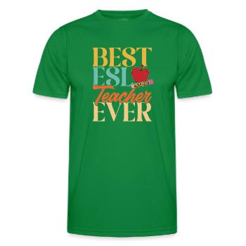 Teacher English Second Language Foreign Language - Men's Functional T-Shirt - kelly green - Front - AI Model Male 178 dark (178cm)