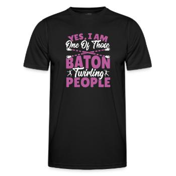 Bâton Twirling Bâton Twirler cadeau - T-shirt sport Homme - noir - Devant - AI Model Male 178 dark (178cm)