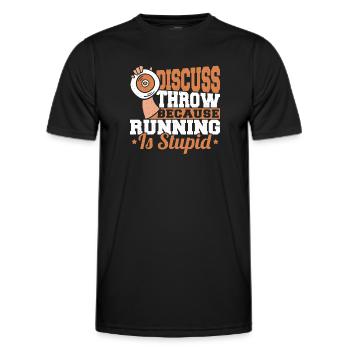 Diskuswerfen Diskuswerfer Geschenk - Männer Funktions-T-Shirt - Schwarz - Vorne - AI Model Male 178 dark (178cm)