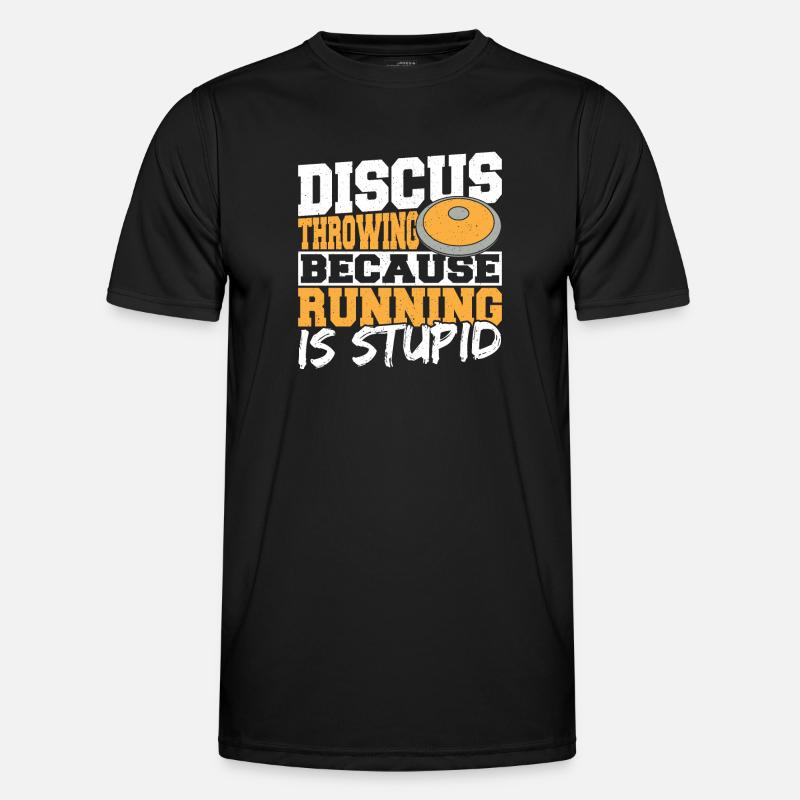 Diskuswerfen Diskuswerfer Geschenk - Männer Funktions-T-Shirt - Schwarz