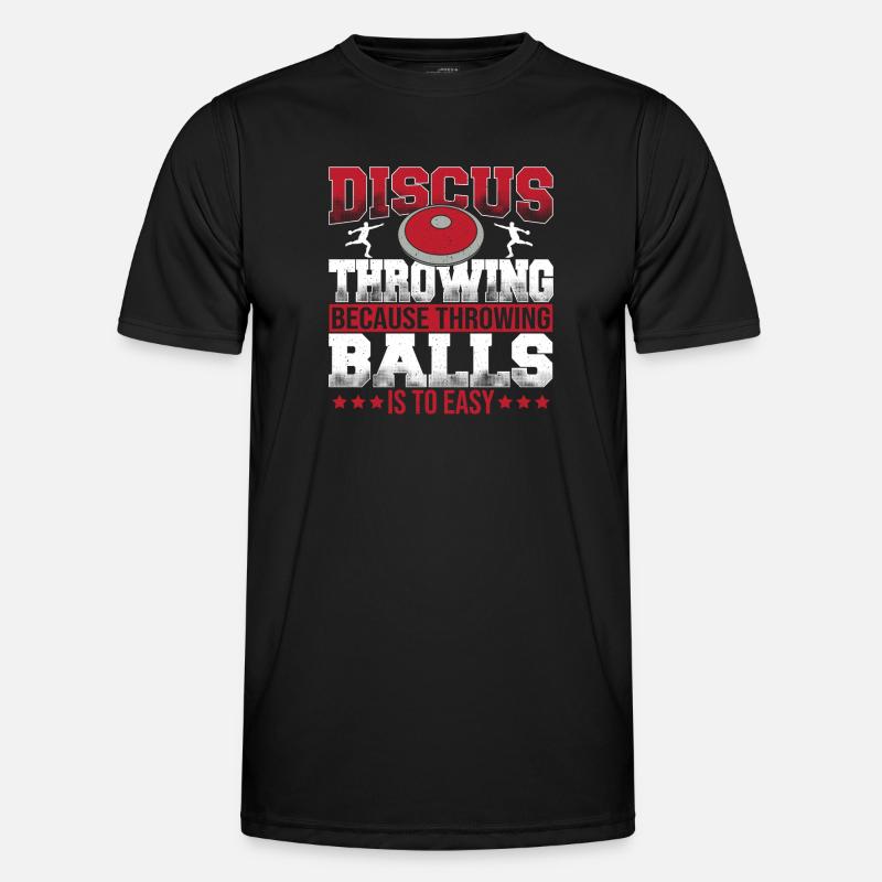 Diskuswerfen Diskuswerfer Geschenk - Männer Funktions-T-Shirt - Schwarz
