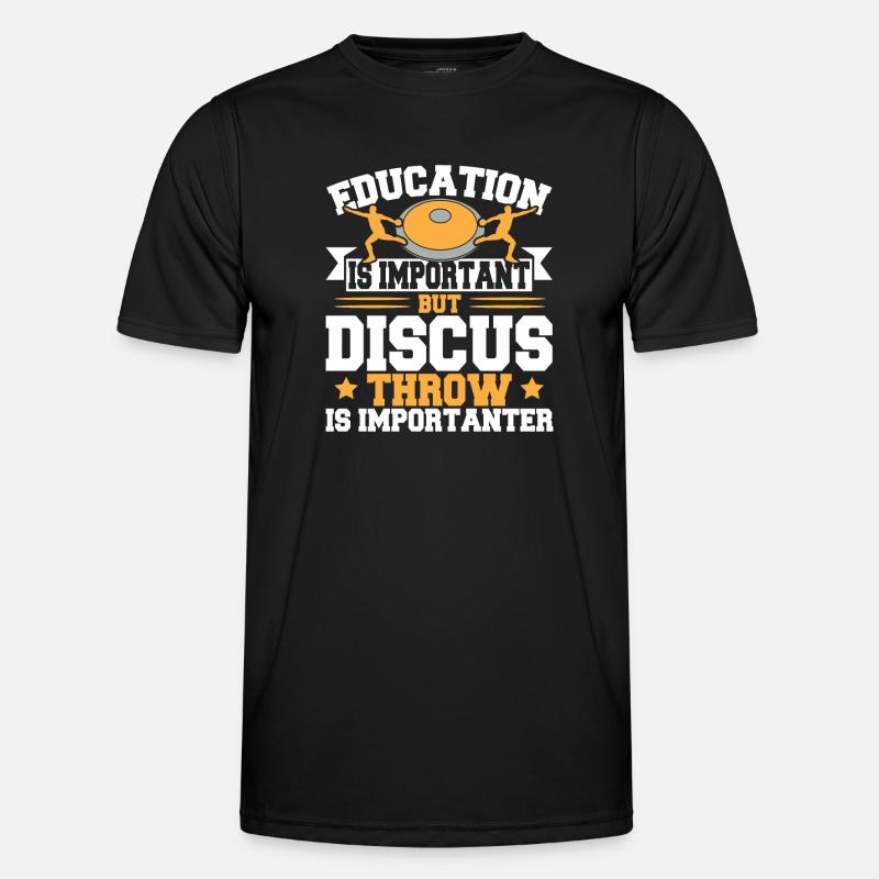 Diskuswerfen Diskuswerfer Geschenk - Männer Funktions-T-Shirt - Schwarz