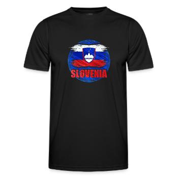 Slovenia - Men's Functional T-Shirt - black - Front - AI Model Male 178 dark (178cm)