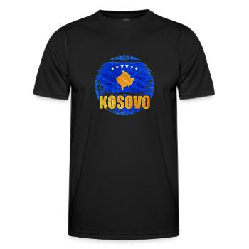 Kosovo - Männer Funktions-T-Shirt - Schwarz - Vorne - AI Model Male 178 dark (178cm)