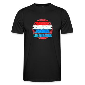 Luxemburg - Männer Funktions-T-Shirt - Schwarz - Vorne - AI Model Male 178 dark (178cm)