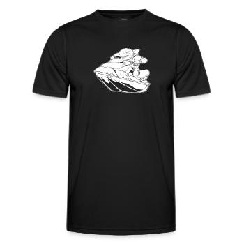 Jet Ski Hai - Männer Funktions-T-Shirt - Schwarz - Vorne - AI Model Male 178 dark (178cm)