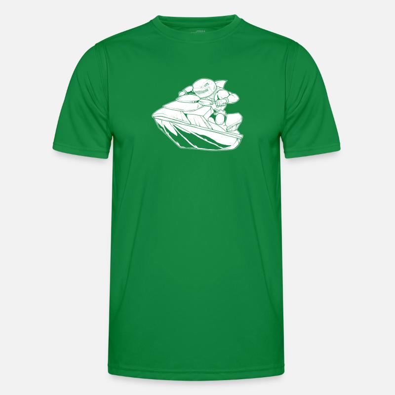 Jet Ski Hai Männer Funktions-T-Shirt
