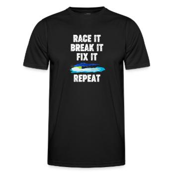 Course Il Casser Il Réparer Il Rc Bateau Amant Capitaine - T-shirt sport Homme - noir - Devant - AI Model Male 178 dark (178cm)