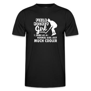 Field Hockey Field Hockey Girl Definition - Men's Functional T-Shirt - black - Front - AI Model Male 178 dark (178cm)