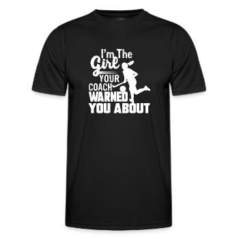 Field Hockey Field Hockey Girl - Men's Functional T-Shirt - black - Front - AI Model Male 178 dark (178cm)