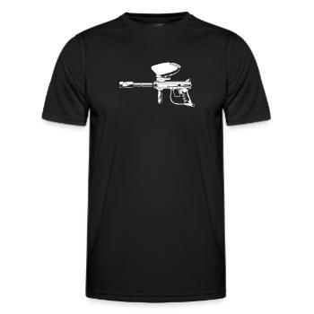 Paintball Marker - Männer Funktions-T-Shirt - Schwarz - Vorne - AI Model Male 178 dark (178cm)