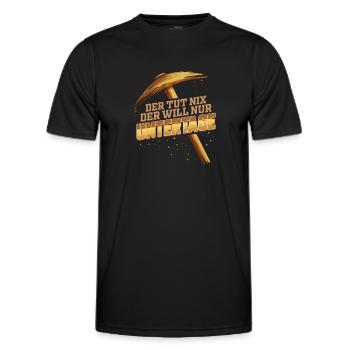 Bergmann Geschenk für Minenarbeiter Bergbau - Männer Funktions-T-Shirt - Schwarz - Vorne - AI Model Male 178 dark (178cm)
