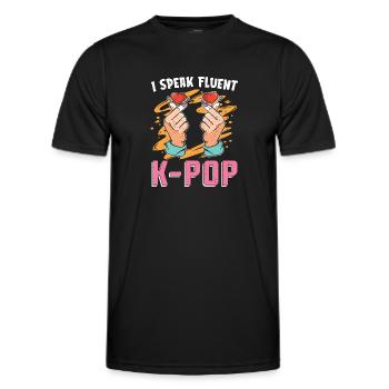 I Speak Fluent K Pop Gift Funny K Pop - Men's Functional T-Shirt - black - Front - AI Model Male 178 dark (178cm)