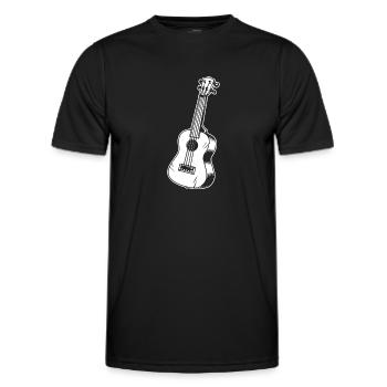Ukulele - Men's Functional T-Shirt - black - Front - AI Model Male 178 dark (178cm)