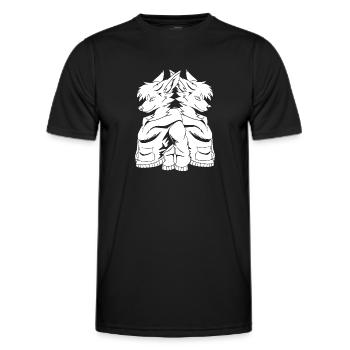 Furry Fandom Fursuits Foxes - Men's Functional T-Shirt - black - Front - AI Model Male 178 dark (178cm)
