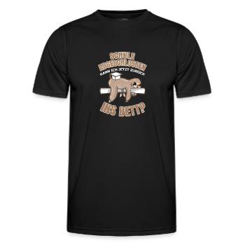Schulabschluss Lustig Abschluss Realschule - Männer Funktions-T-Shirt - Schwarz - Vorne - AI Model Male 178 dark (178cm)