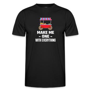 Make me one with everything funny - Men's Functional T-Shirt - black - Front - AI Model Male 178 dark (178cm)