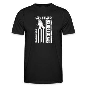 God's Children Are Not For Sale Christian Children - Men's Functional T-Shirt - black - Front - AI Model Male 178 dark (178cm)