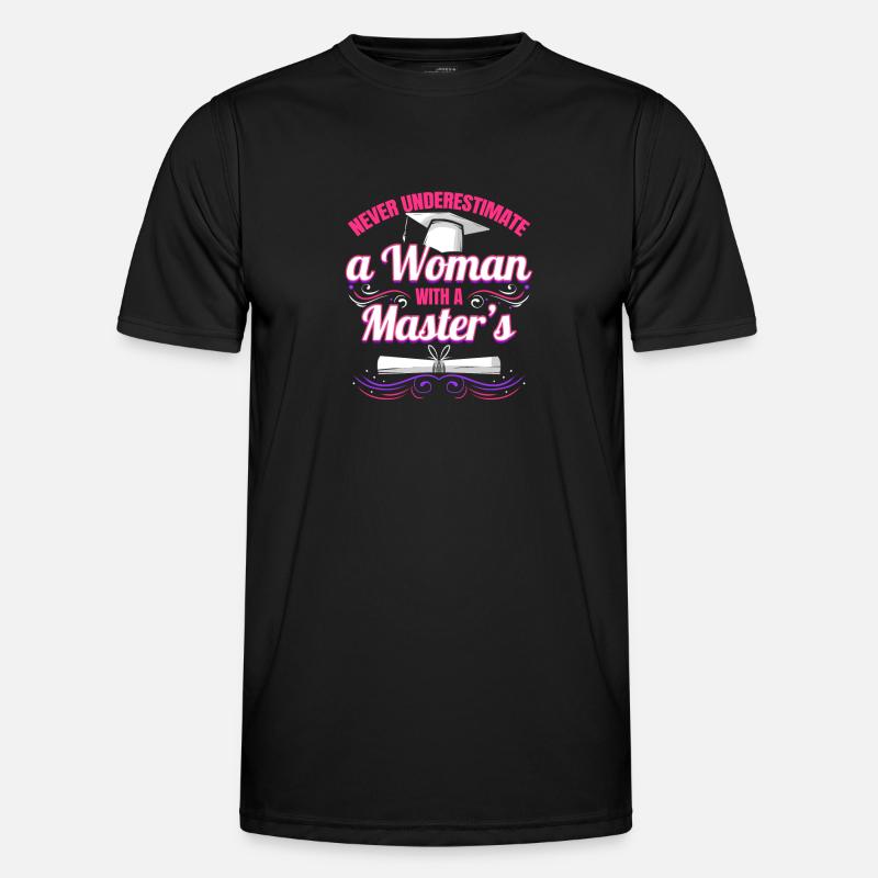 Master Abschluss Party Frau Masterstudium Uni Männer Funktions-T-Shirt