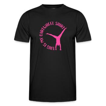 C’est mon motif de roue de charrette - T-shirt sport Homme - noir - Devant - AI Model Male 178 dark (178cm)