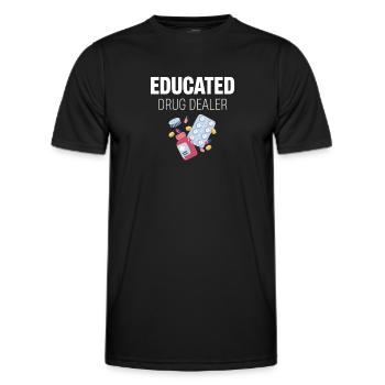 Ausgebildeter Drogendealer Chemie Propofol - Männer Funktions-T-Shirt - Schwarz - Vorne - AI Model Male 178 dark (178cm)