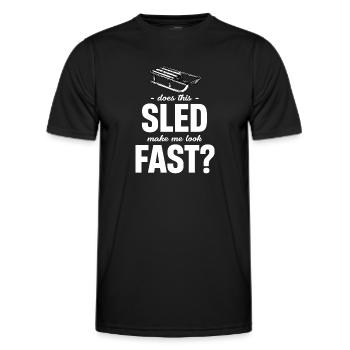 Ist Mein Schlitten In Ordnung? Rodeln Berg - Männer Funktions-T-Shirt - Schwarz - Vorne - AI Model Male 178 dark (178cm)