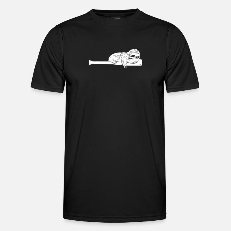 Faultier - Männer Funktions-T-Shirt - Schwarz