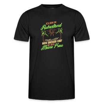 Ruhestand Lustig für Rentner Ehemann Opa Abschied - Männer Funktions-T-Shirt - Schwarz - Vorne - AI Model Male 178 dark (178cm)