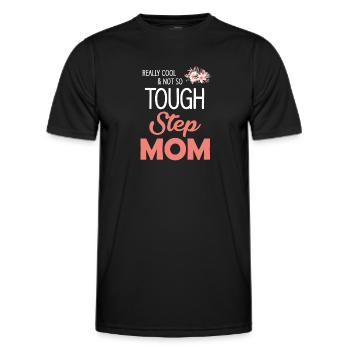 Really Not So Cool Tough Stepmom - Men's Functional T-Shirt - black - Front - AI Model Male 178 dark (178cm)