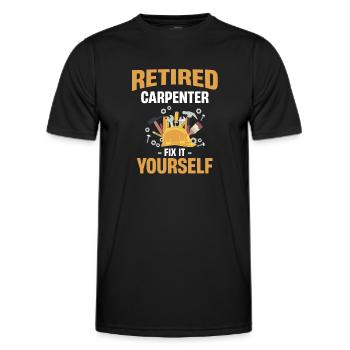 Charpentier à la retraite foiré réparez-le - T-shirt sport Homme - noir - Devant - AI Model Male 178 dark (178cm)