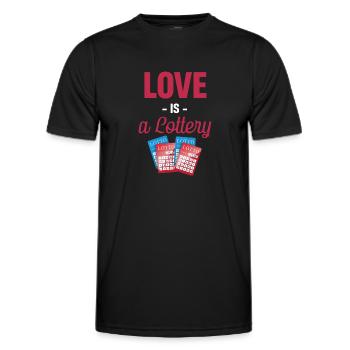 Meine Altersvorsorge Lustige Lotterie Spieler - Männer Funktions-T-Shirt - Schwarz - Vorne - AI Model Male 178 dark (178cm)