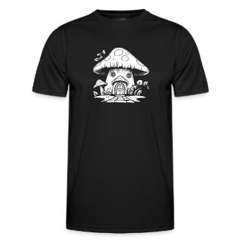 Pilzsammler Pilze - Männer Funktions-T-Shirt - Schwarz - Vorne - AI Model Male 178 dark (178cm)